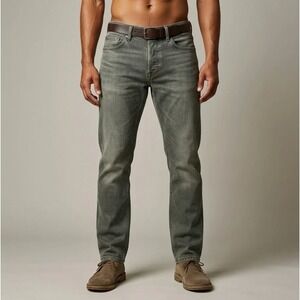 Rag & Bone Fit 2 Slim Fatigue Green Jeans with Button Fly